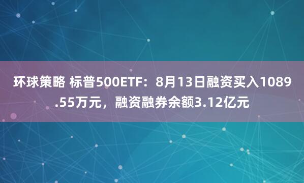 环球策略 标普500ETF：8月13日融资买入1089.55万元，融资融券余额3.12亿元