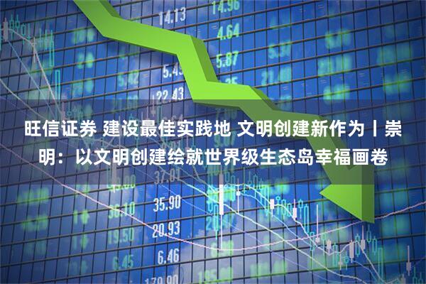 旺信证券 建设最佳实践地 文明创建新作为丨崇明：以文明创建绘就世界级生态岛幸福画卷